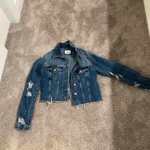 Cropped jean jacket